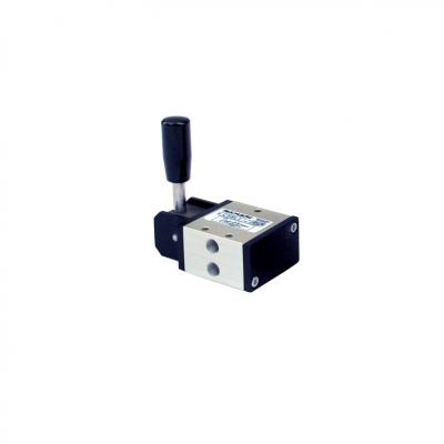 Pneumatically operated spool valves 5/3 way 1/8G - 1 stable position 90°